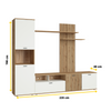 ROSA - Conjunto de muebles de salón - Blanco Perla Mate / Roble Coast Evoke