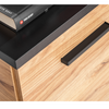 Unidad de pared TORONTO - Conjunto de muebles de salón - Negro Mate / Roble Warmia