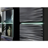 Unidad de pared BLADE - Conjunto de muebles de salón - Negro Mate / Sahara 3D