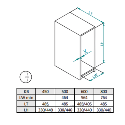 Cubo de basura extraíble de cocina - 2x15 l o 2x20 l - mueble de 50 cm