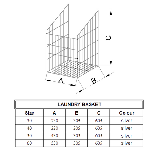 Cesta de lavandería plegable de 30 cm - Blanco – Furnica