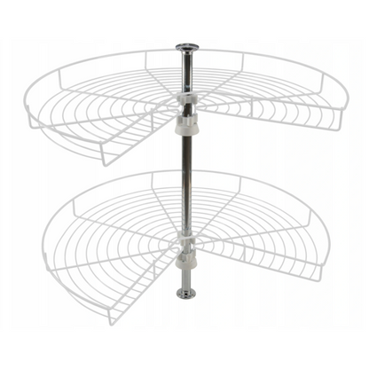 Cestas giratorias de esquina de 2 niveles 3/4 - 750mm - Blanco – Furnica