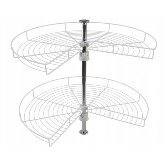 Cestas giratorias de esquina de 2 niveles 3/4 - 750mm - Blanco – Furnica