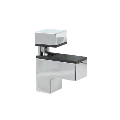 Soporte de vidrio y plato en forma de L - Negro Mate – Furnica