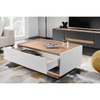 CARLO III - Conjunto de muebles de salón - Blanco Mate / Roble Wotan