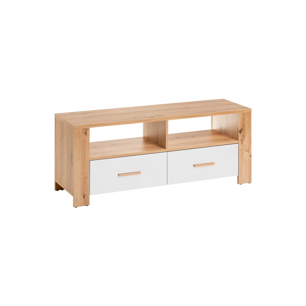 VEGA II - Conjunto de muebles de salón - Roble Wotan / Blanco Mate