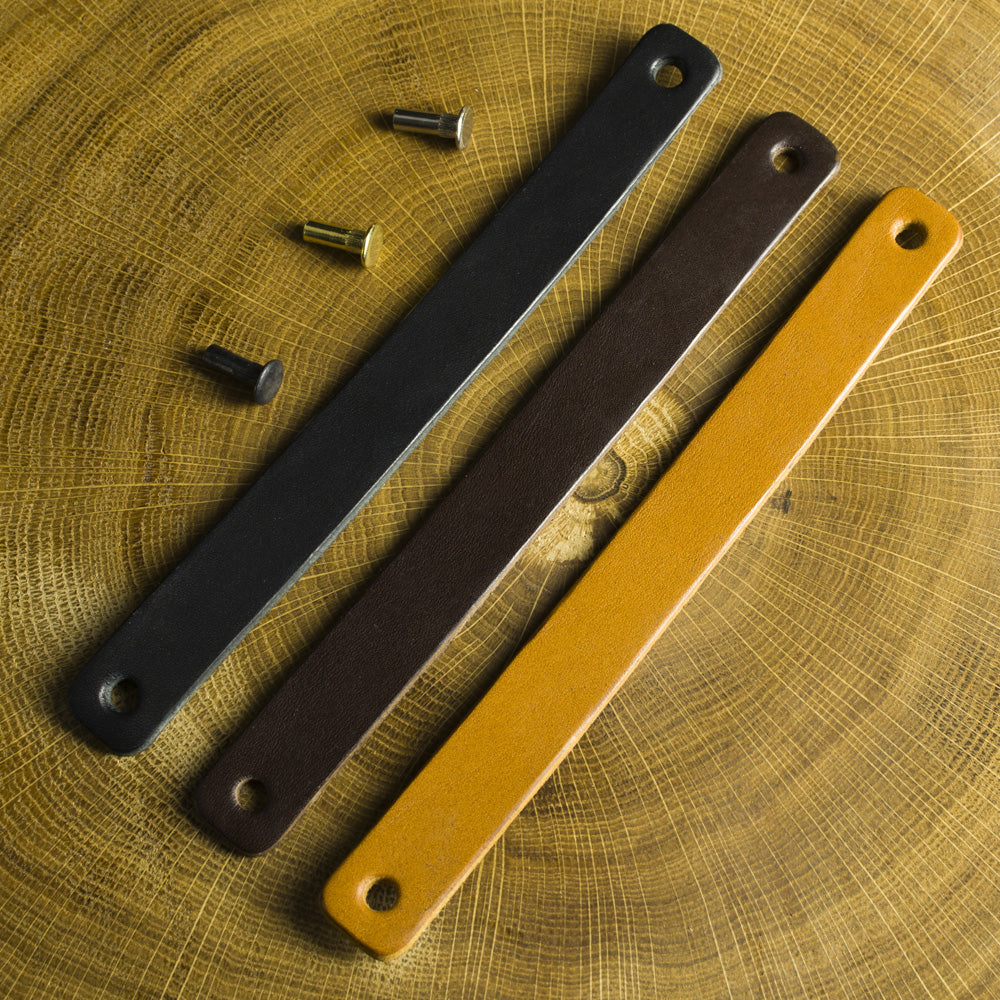 Asa de cuero rectangular de 96 mm / 128 mm / 160 mm