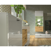 Unidad de pared MILA - Conjunto de muebles de salón - Roble Artesanal / Blanco Brillante