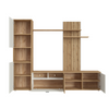 ROSA - Conjunto de muebles de salón - Blanco Perla Mate / Roble Coast Evoke