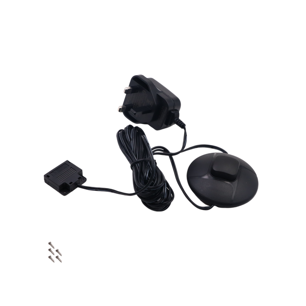 Lámpara de mueble LED cuadrada x2, color azul claro, longitud del cable: 2m + cable de alimentación con interruptor de pie