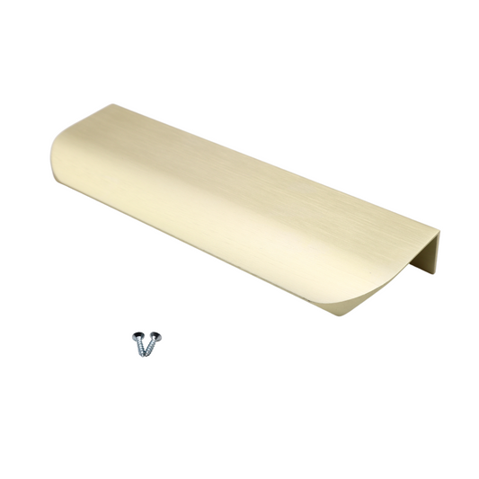 Mango de perfil redondo con agarre en el borde de 128 mm (longitud total de 148 mm) - Dorado mate – Furnica
