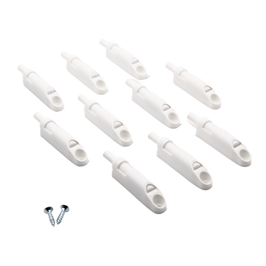 Amortiguador de muebles - Blanco - 10 piezas
