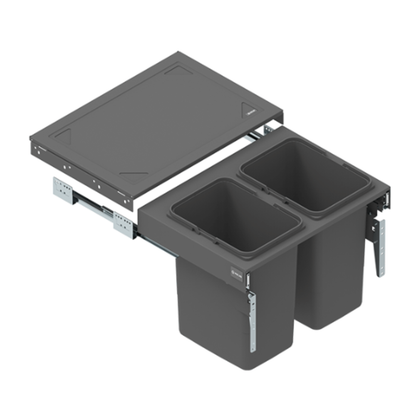 Cubo de basura extraíble para reciclaje - 2x15 l o 2x20 l - mueble de 60 cm