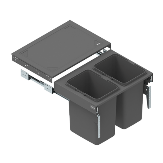 Cubo de basura extraíble para reciclaje - 2x15 l o 2x20 l - mueble de 60 cm