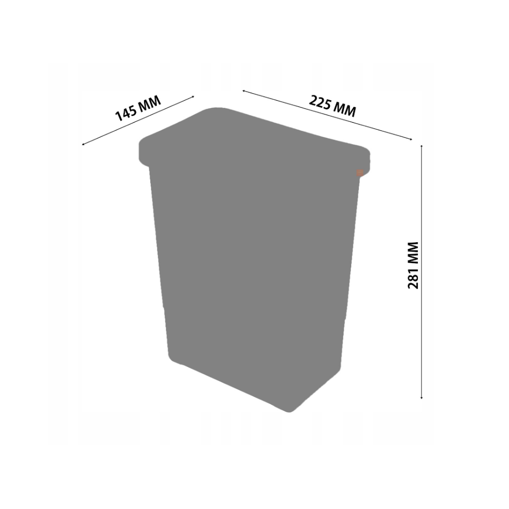 Cubo de reciclaje con cierre suave - 3x15 l + 1x6 l - mueble de 60 cm