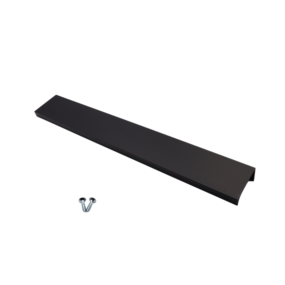 Mango de perfil de agarre en el borde de 256 mm (longitud total de 276 mm) - Negro – Furnica
