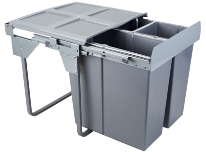 Cubo de reciclaje extraíble - 34 l + 2x17 l - mueble de 60 cm