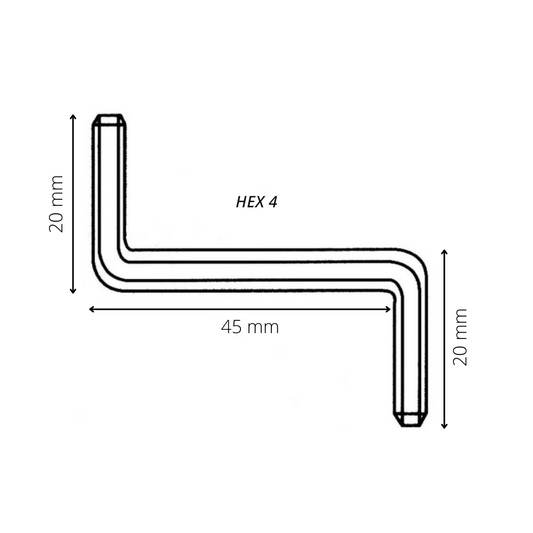 Hex 4 "Z" Llave de zinc blanco (2) – Furnica