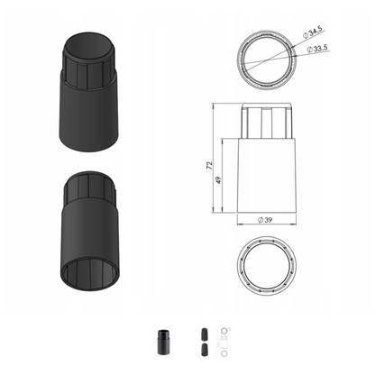 Extensión para pata de gabinete de cocina - Negro (2) – Furnica