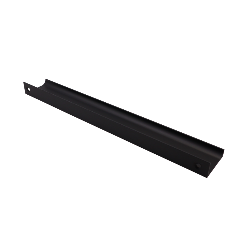 Mango de perfil de agarre en el borde de 256 mm (longitud total de 276 mm) - Negro (4) – Furnica