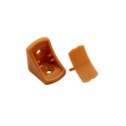 Conector de cuerpo de plástico redondeado con tapa independiente