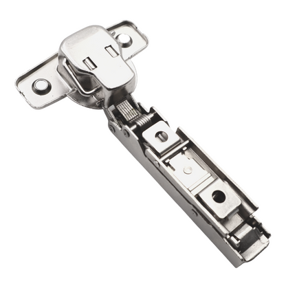 Bisagra 4D de cierre suave a 110°, placa de montaje invisible H0 con tornillos y cubiertas EURO, puertas con solape (4)
