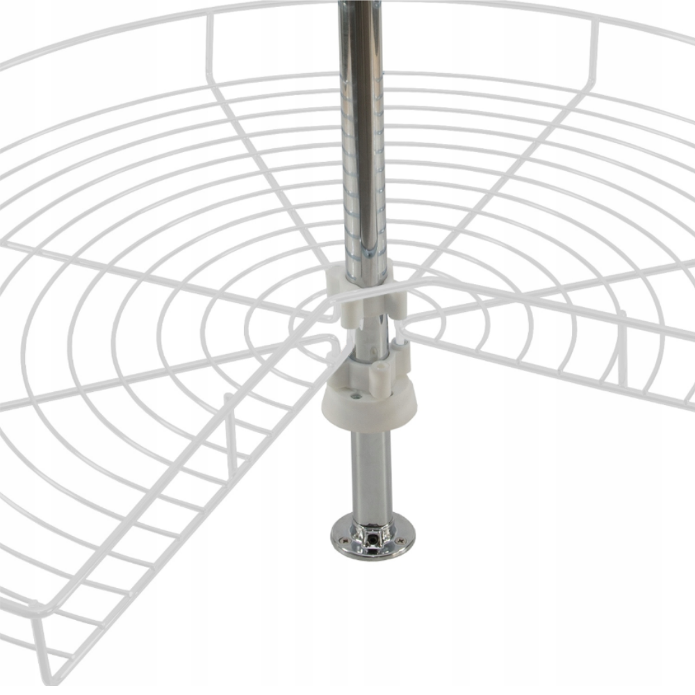 Cestas giratorias de esquina de 2 niveles 3/4 - 690mm - Blanco (3) – Furnica