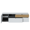 DUKE - Conjunto de muebles de salón - Blanco Alpino / Roble Catania