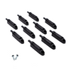 Amortiguador de muebles - Negro - 10 piezas