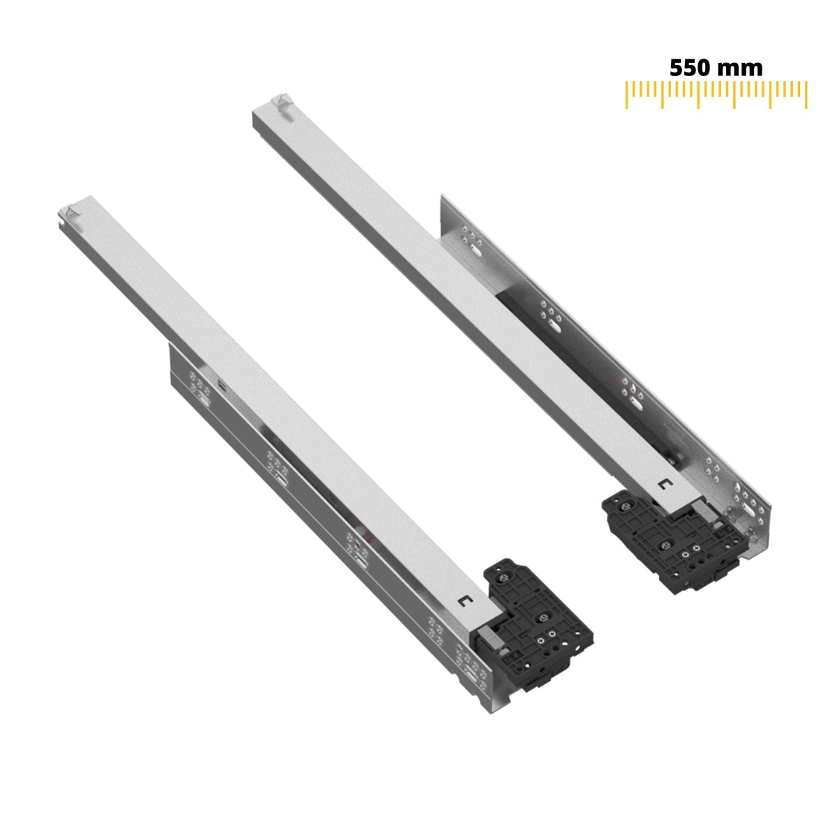 Conjunto de correderas ocultas de cierre suave, de extensión completa (14) – Furnica
