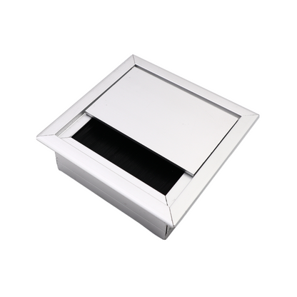 Pasacables cuadrado de aluminio de 80x80mm, plateado – Furnica