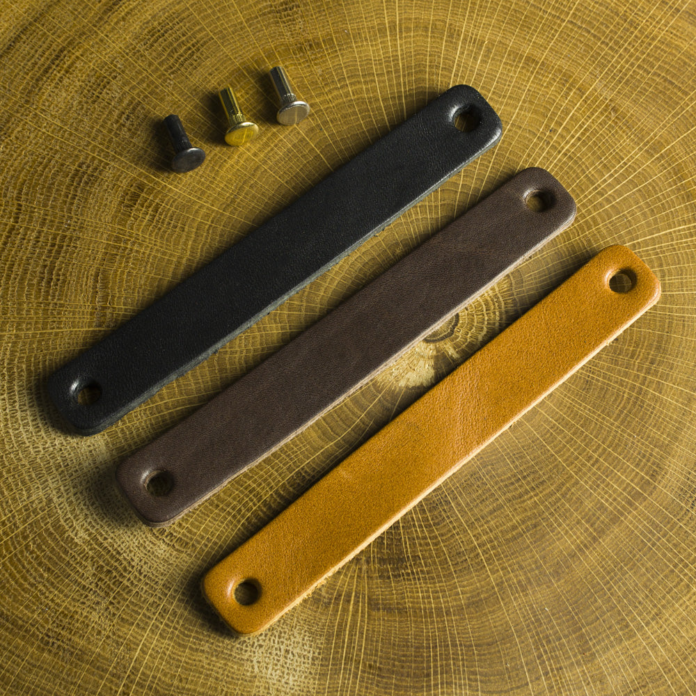 Asa de cuero rectangular de 96 mm / 128 mm / 160 mm