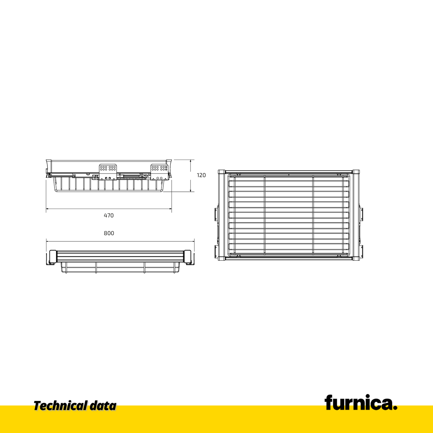 Cestas de almacenamiento extraíbles para armario de 80 cm con cierre suave - Estante individual - Cromo (6) – Furnica