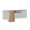 VERO - Conjunto de muebles de salón - Gris Ceniza / Roble Coast Evoke
