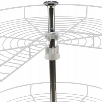 Cestas giratorias de esquina de 2 niveles 3/4 - 750mm - Blanco (4) – Furnica