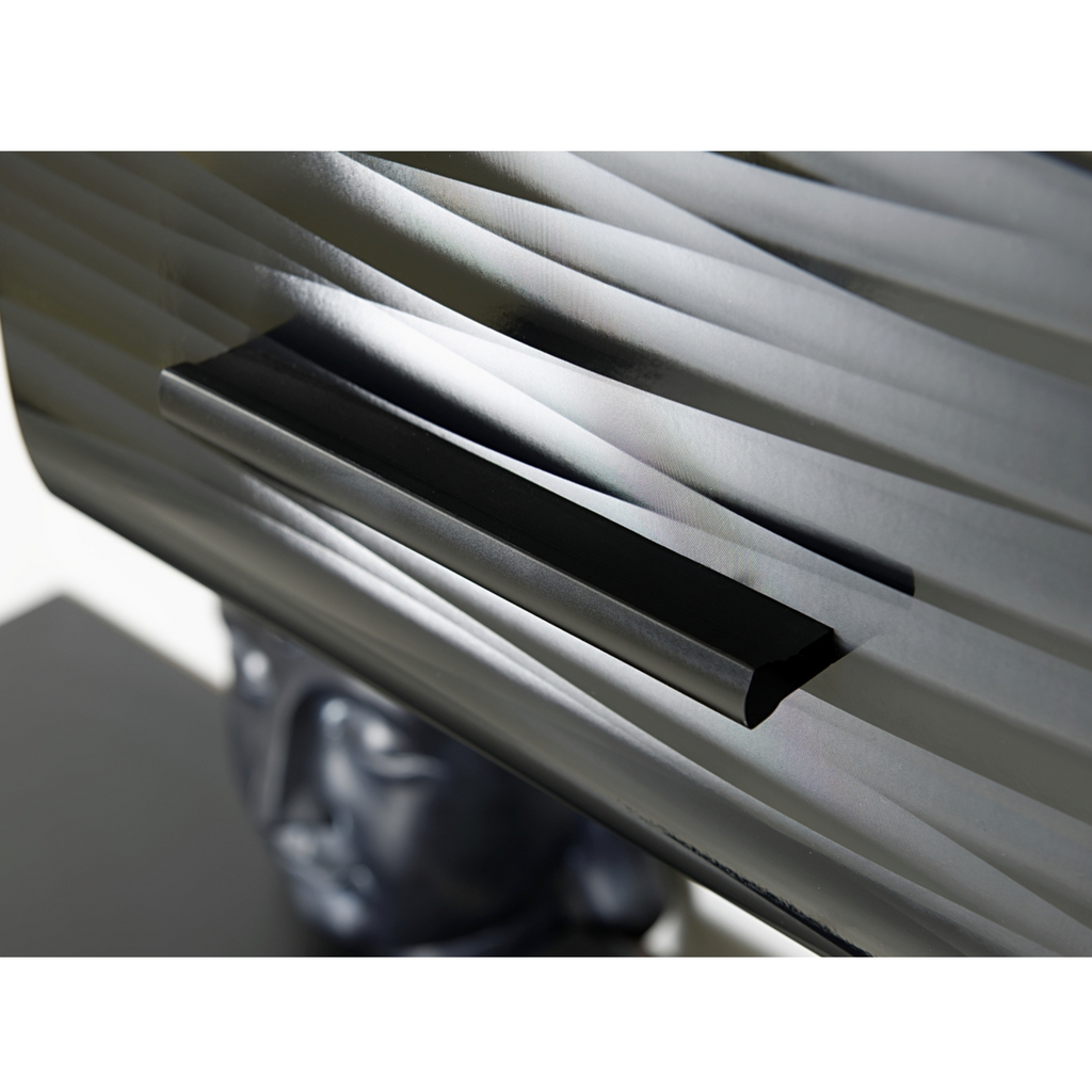Unidad de pared BLADE - Conjunto de muebles de salón - Negro Mate / Sahara 3D