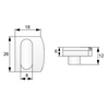 Conector de inserción para vidrio, blanco