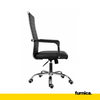 NICOLA - Silla de oficina cubierta con eco cuero de alta calidad - Negro A115cm A64cm