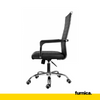 NICOLA - Silla de oficina cubierta con eco cuero de alta calidad - Negro A115cm A64cm