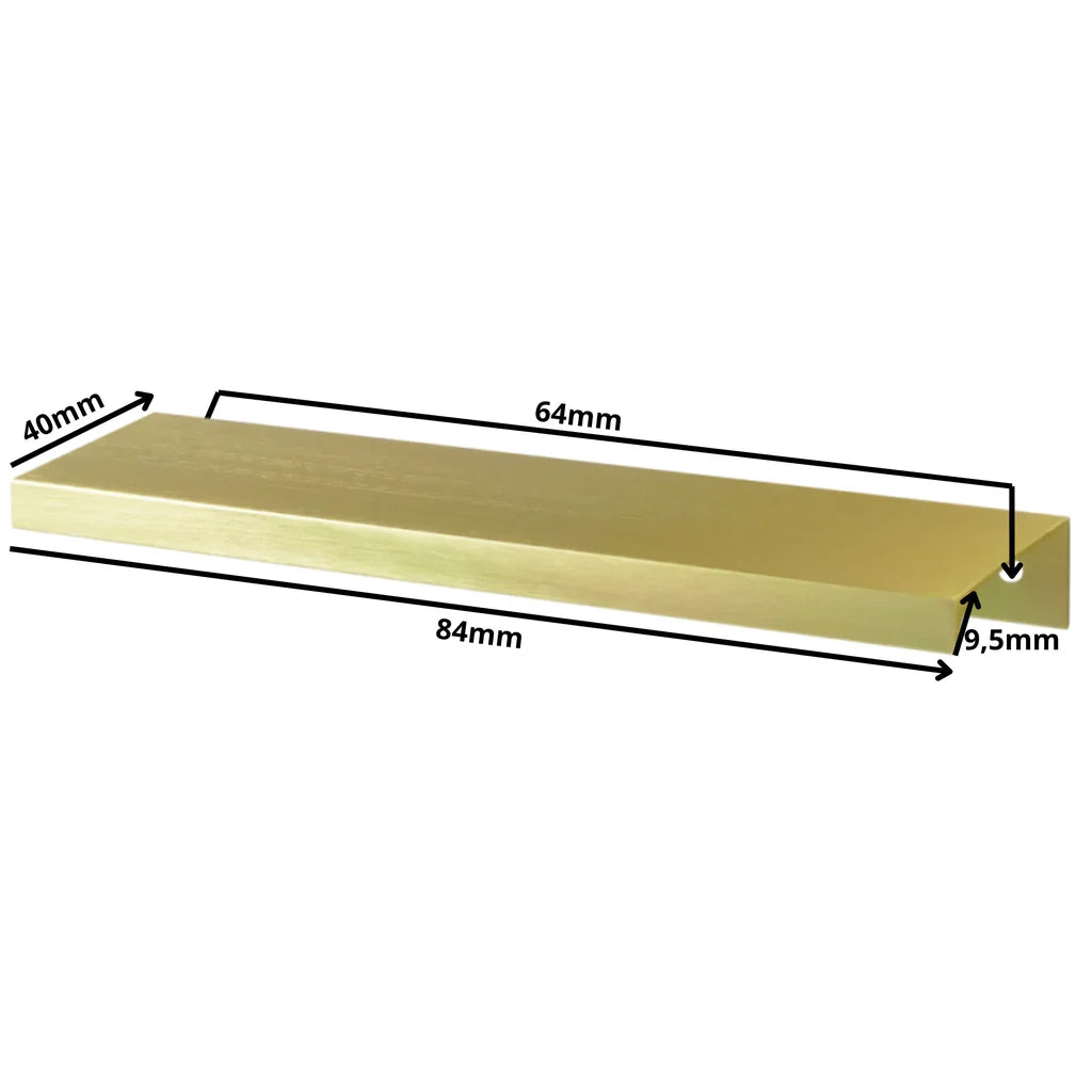 Mango de perfil redondo Edge Grip FE06 de 64 mm (longitud total de 84 mm) - Oro