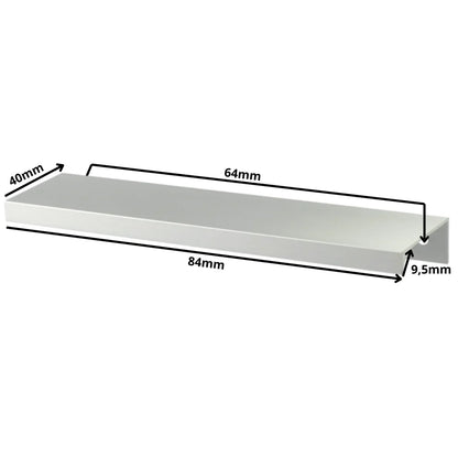 Mango de perfil redondo Edge Grip FE06 de 64 mm (longitud total de 84 mm) - Electropulido