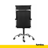 NICOLA - Silla de oficina cubierta con eco cuero de alta calidad - Negro A115cm A64cm