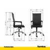 NICOLA - Silla de oficina cubierta con eco cuero de alta calidad - Negro A115cm A64cm