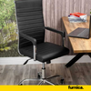NICOLA - Silla de oficina cubierta con eco cuero de alta calidad - Negro A115cm A64cm