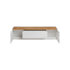 CARLO V - Conjunto de muebles de salón - Blanco Mate / Roble Wotan
