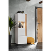 CARLO V - Conjunto de muebles de salón - Blanco Mate / Roble Wotan