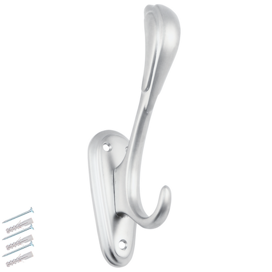 Doble gancho para sombrero y abrigo - 160mm - Cromo – Furnica