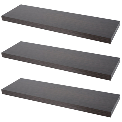 Estante flotante - pack de 3 - Wengué - 80 cm