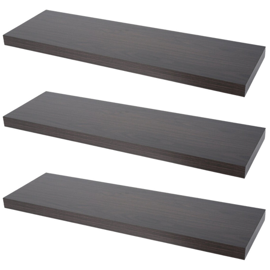 Estante flotante - pack de 3 - Wengué - 80 cm