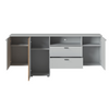 VERO - Conjunto de muebles de salón - Gris Ceniza / Roble Coast Evoke